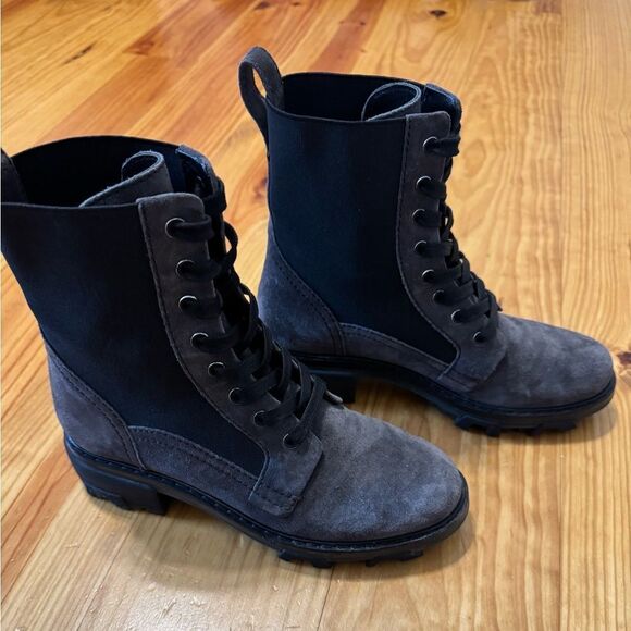 Rag & Bone Shiloh Asphalt Suede Boots Women’s Size: 37.5 (US 7-7.5) - Picture 7 of 13